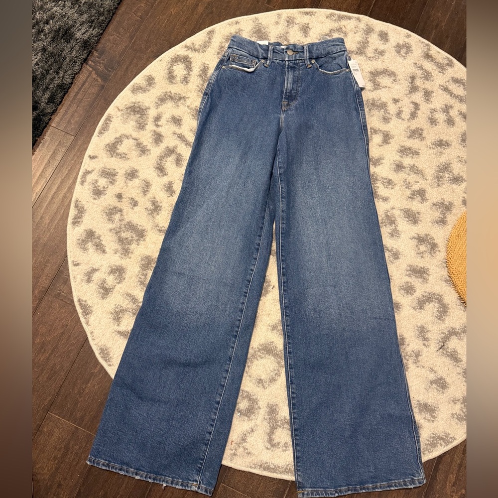 NWT Good American Good Skate High Rise Wide Leg - Picture 7 of 8